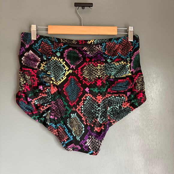 TORRID Women's 1X Snake Skin Colorful Pattern Swim Bathing Suit Bottoms NWT Plus - Picture 6 of 7